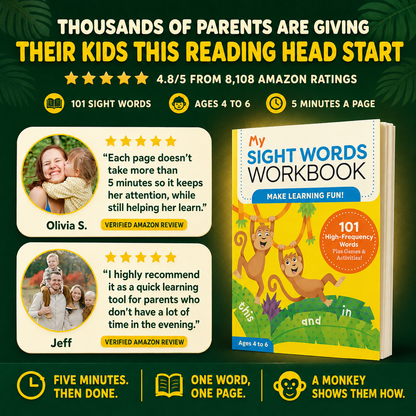 My Sight Words Workbook - Kindergarten & 1st Grade (4 -6 years old)