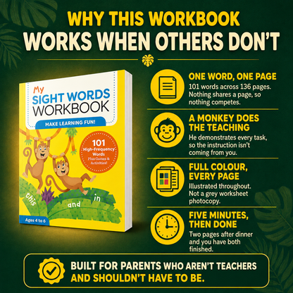 My Sight Words Workbook - Kindergarten & 1st Grade (4 -6 years old)