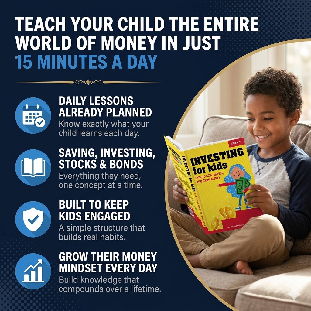 Investing for Kids (Ages 8–12) – Beginner’s Guide to Saving, Stocks & Growing Money
