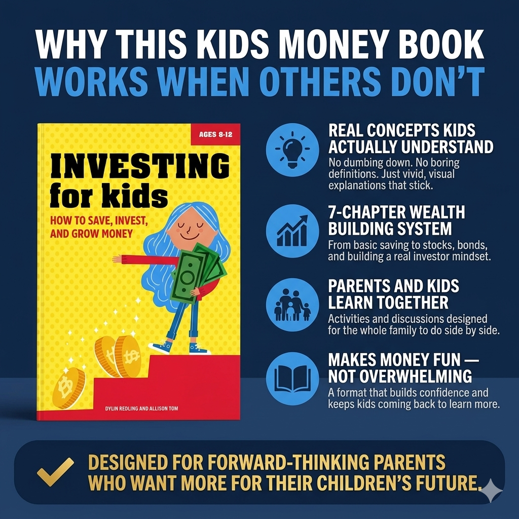 Investing for Kids (Ages 8–12) – Beginner’s Guide to Saving, Stocks & Growing Money