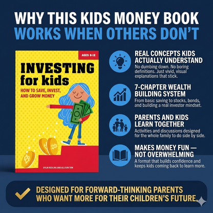 Investing for Kids (Ages 8–12) – Beginner’s Guide to Saving, Stocks & Growing Money
