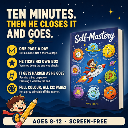 My Self-Mastery Workbook — Focus, Responsibility & Independence Journal for Kids Ages 8–12