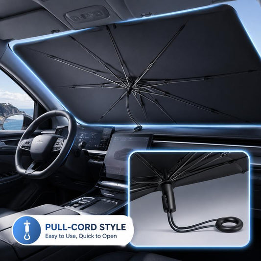 Car Sun Shade Umbrella — Opens in 3 Seconds, Folds Into Your Door Pocket