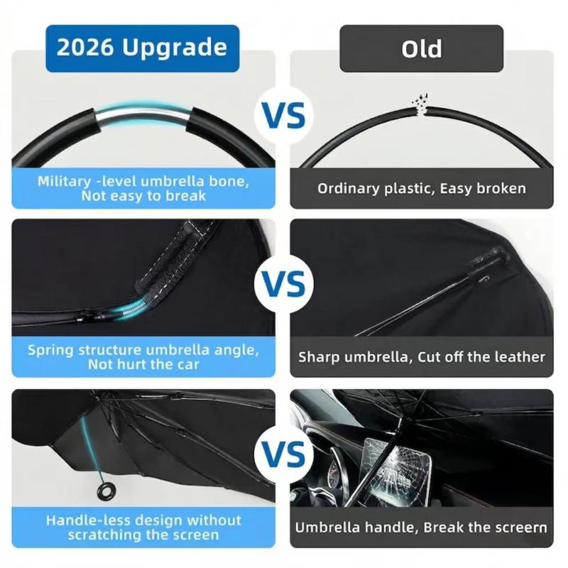 Car Sun Shade Umbrella — Opens in 3 Seconds, Folds Into Your Door Pocket